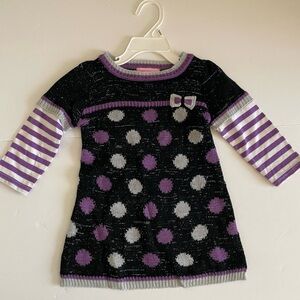 Young Hearts Toddler Baby Girl’s Sweater Dress 18m Multi Colored